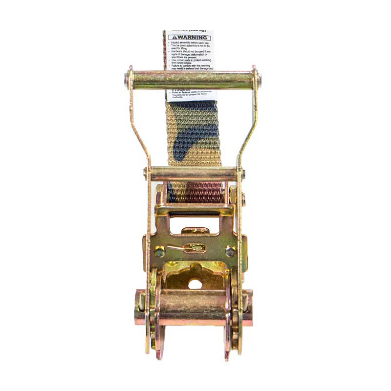 1'' X 8' Kamuflaj Demir Saplı Cırcır Kayışı, Vinil Kaplamalı S Kancalı ve Tutuculu