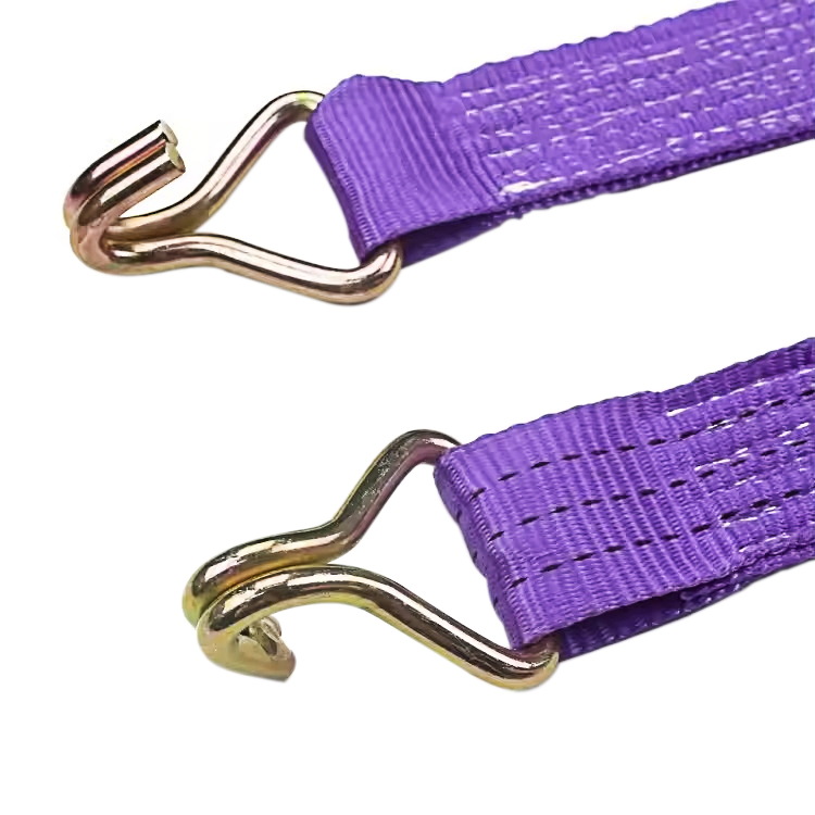 38mm 3t Mor Parmak Kauçuk Saplı Tel Kancalı Cırcır Kayışı