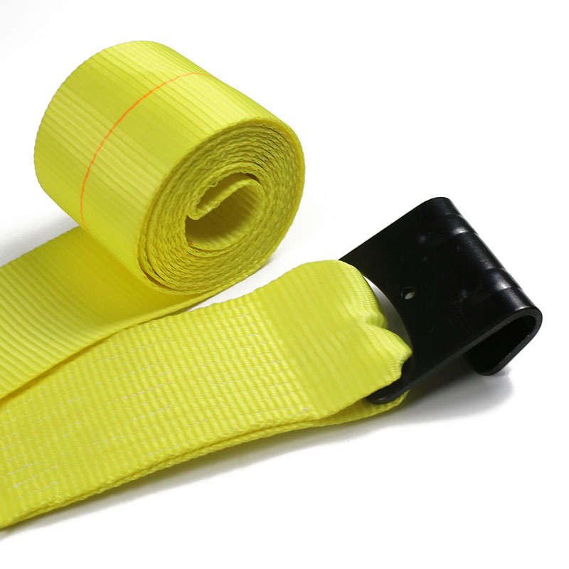 Düz Yataklı Römorklar için 4 inç Polyester Kargo Bağlama Kayışları