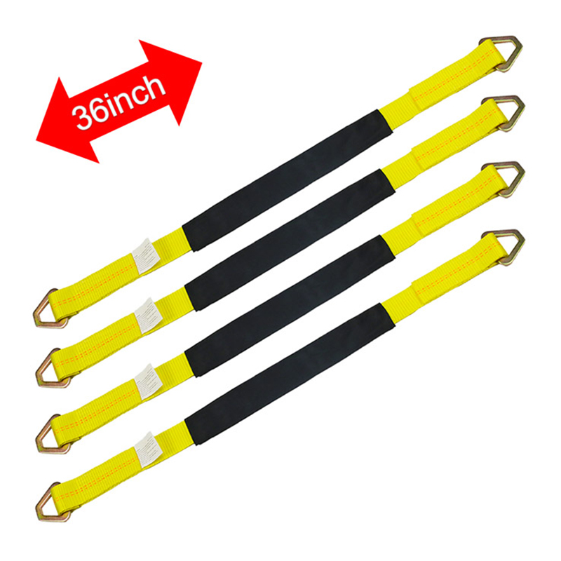 4'lü Aks Kayışı Paketi 2 inç Lastik Tekerlek Aşağı Kayışı